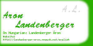 aron landenberger business card